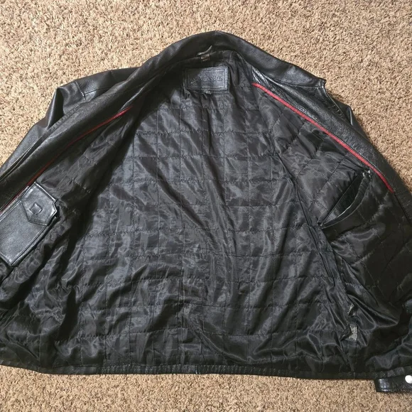 Men's Geniune Black Leather Vintage Jacket - Picture 11 of 14